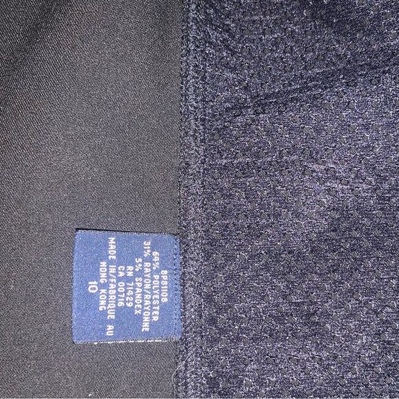 Black Varsity Sport Jacket with Blue Stripes Snap Button Lined - Picture 4 of 6